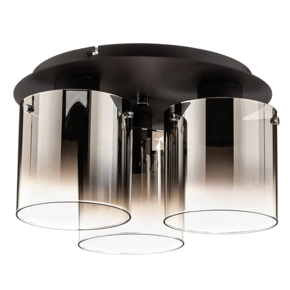 Loftlamper ^ Brilliant Loftlampe Beth med røgglas, 3 lyskilder