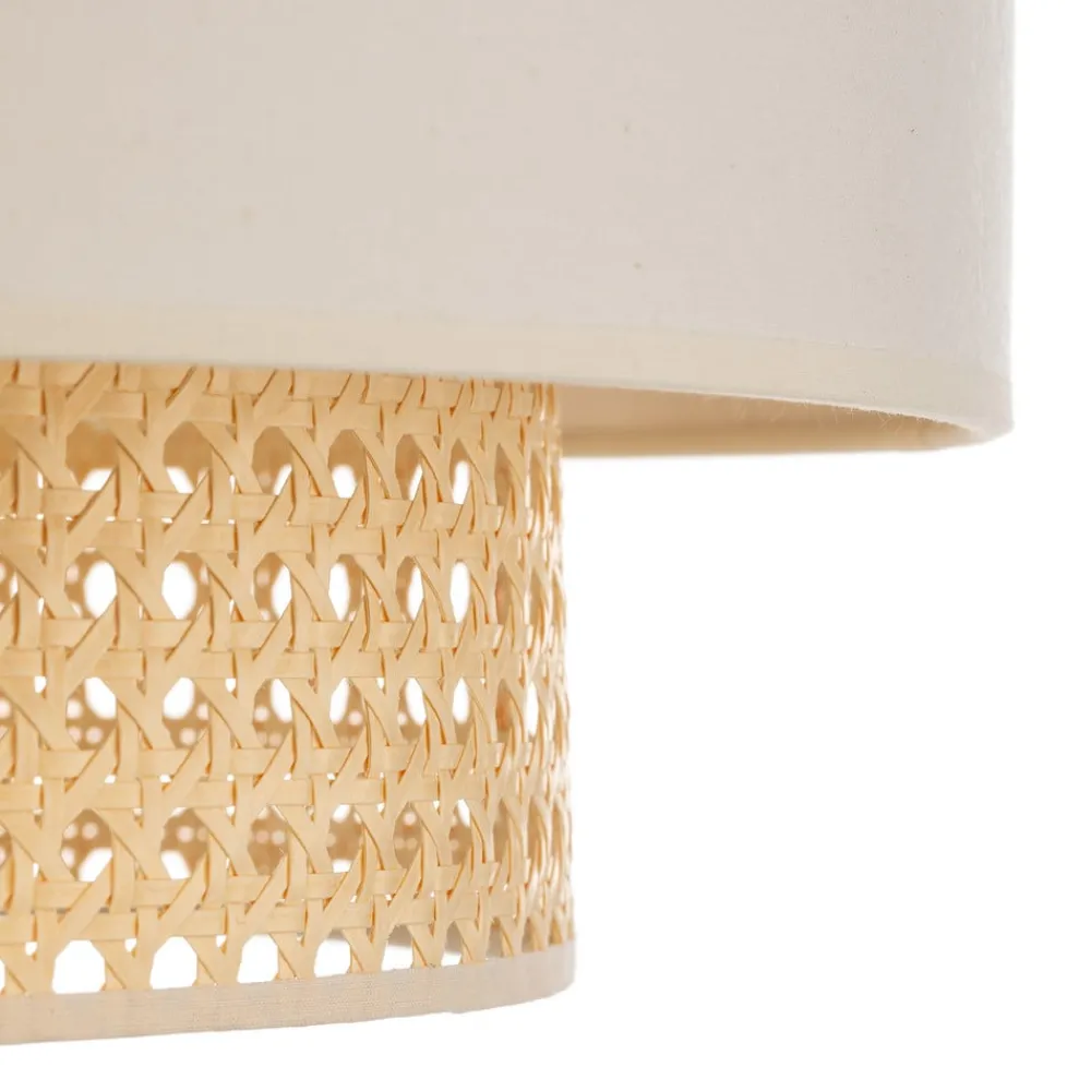 Duolla Loftlamper > Loftlampe Boho, Ø 45 cm, creme-hvid/rattan