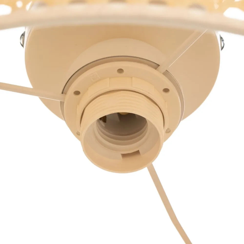 Duolla Loftlamper > Loftlampe Boho, Ø 45 cm, creme-hvid/rattan