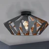 EGLO Loftlamper|Loftlamper > Loftlampe Carlton, Ø 47 cm, sort/kobber