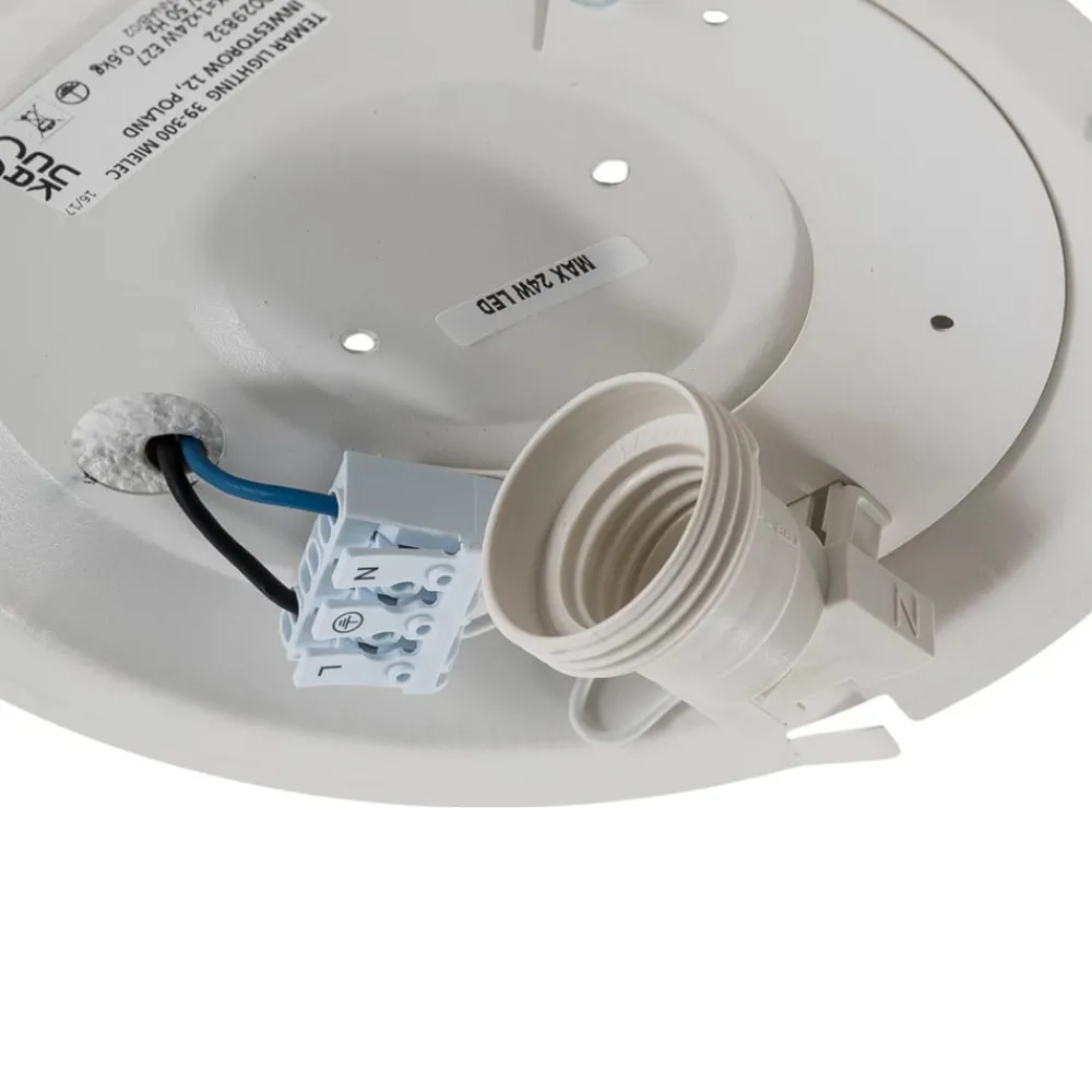 TEMAR LIGHTING Loftlamper|Loftlamper > Loftlampe Cleo, Ø 20 cm, IP54, grå, metal, E27