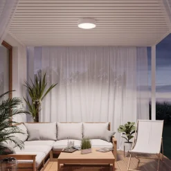 TEMAR LIGHTING Loftlamper|Loftlamper > Loftlampe Cleo, Ø 20 cm, IP54, hvid, metal, E27