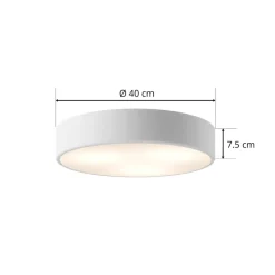 TEMAR LIGHTING Gang|Loftlamper > Loftlampe Cleo, Ø 40 cm, IP20, hvid, metal, E27