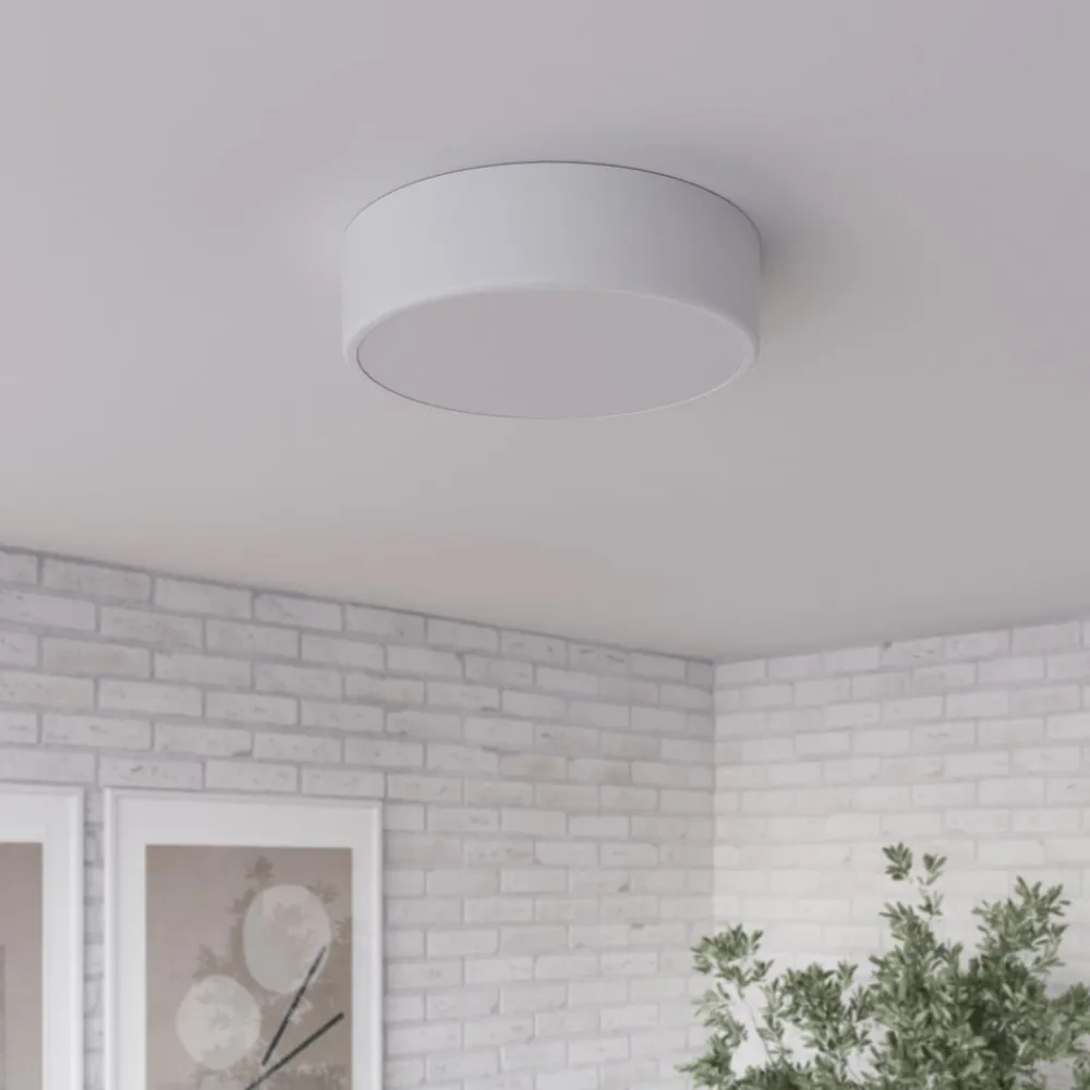 Gang|Loftlamper ^ TEMAR LIGHTING Loftlampe Cleo, Ø 30 cm, IP20, hvid, metal, E27