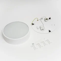 Gang|Loftlamper ^ TEMAR LIGHTING Loftlampe Cleo, Ø 30 cm, IP20, hvid, metal, E27