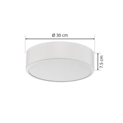 Gang|Loftlamper ^ TEMAR LIGHTING Loftlampe Cleo, Ø 30 cm, IP20, hvid, metal, E27