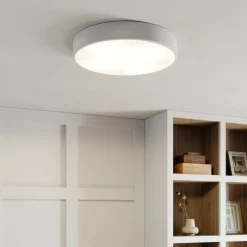 TEMAR LIGHTING Gang|Loftlamper > Loftlampe Cleo, Ø 50 cm, IP20, hvid, metal, E27
