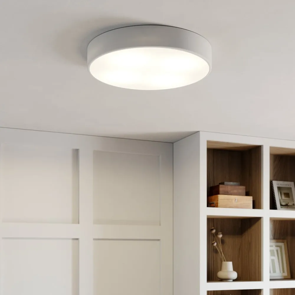 TEMAR LIGHTING Gang|Loftlamper > Loftlampe Cleo, Ø 50 cm, IP20, hvid, metal, E27