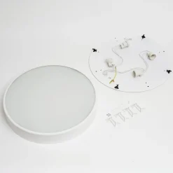 TEMAR LIGHTING Gang|Loftlamper > Loftlampe Cleo, Ø 50 cm, IP20, hvid, metal, E27