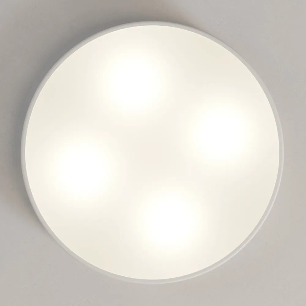 TEMAR LIGHTING Gang|Loftlamper > Loftlampe Cleo, Ø 50 cm, IP20, hvid, metal, E27