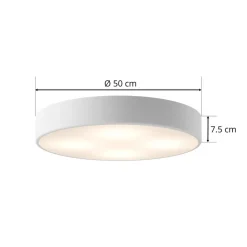 TEMAR LIGHTING Gang|Loftlamper > Loftlampe Cleo, Ø 50 cm, IP20, hvid, metal, E27