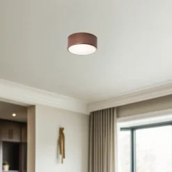TEMAR LIGHTING Loftlamper|Loftlamper > Loftlampe Cleo, Ø 20 cm, IP54, kobberfarvet, metal, E27