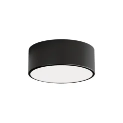 TEMAR LIGHTING Loftlamper|Loftlamper > Loftlampe Cleo, Ø 20 cm, IP54, sort, metal, E27