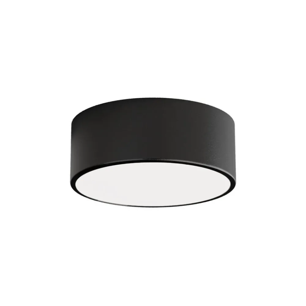 TEMAR LIGHTING Loftlamper|Loftlamper > Loftlampe Cleo, Ø 20 cm, IP54, sort, metal, E27