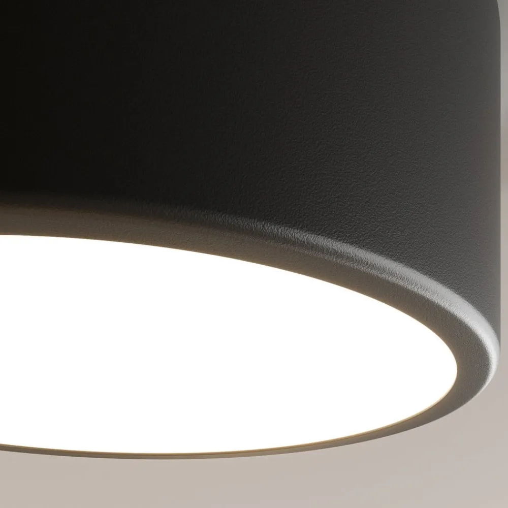 TEMAR LIGHTING Loftlamper|Loftlamper > Loftlampe Cleo, Ø 20 cm, IP20, sort, metal, E27