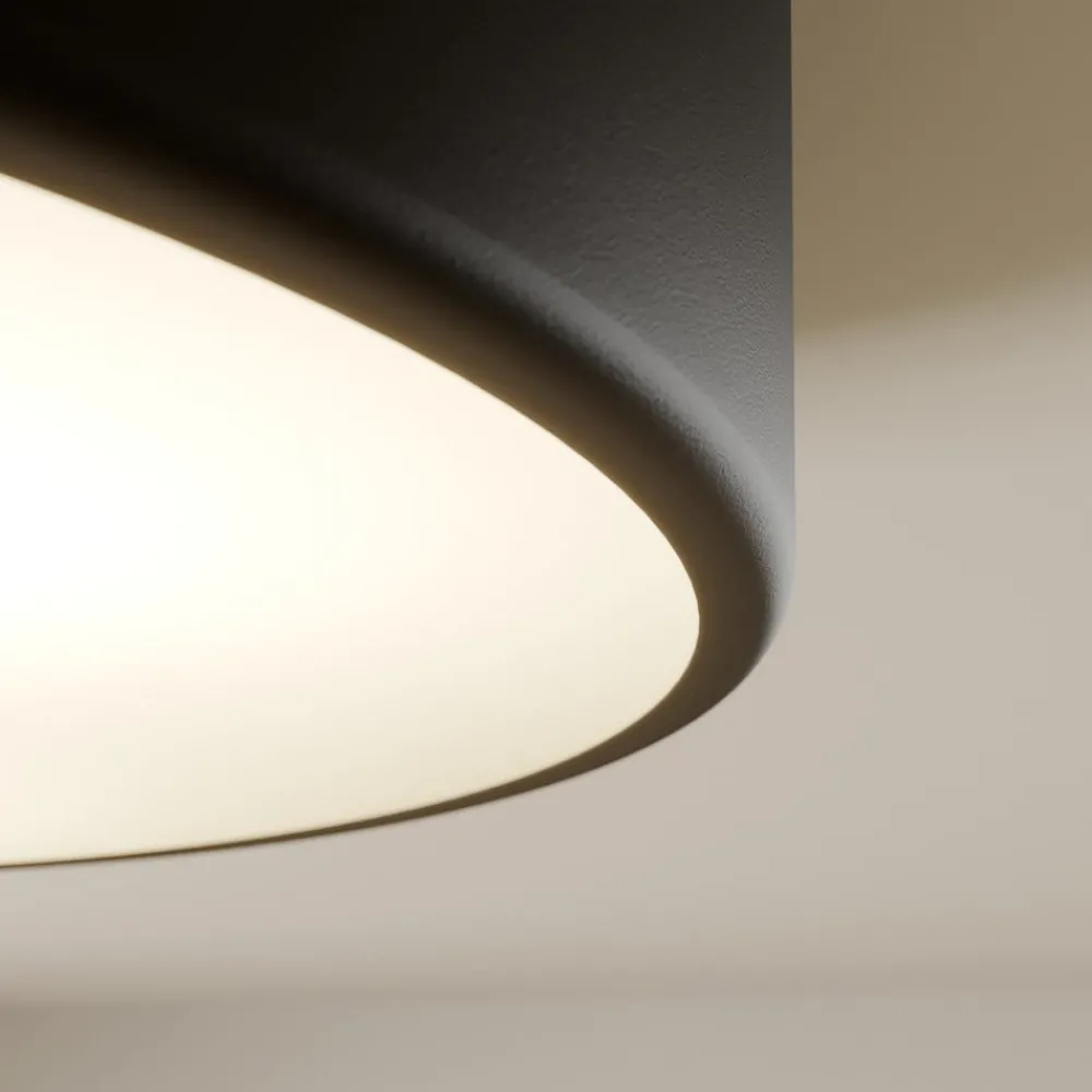 Gang|Loftlamper ^ TEMAR LIGHTING Loftlampe Cleo, Ø 40 cm, IP20, sort, metal, E27
