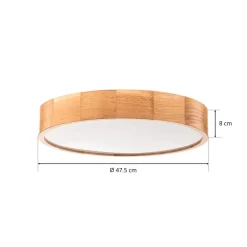 TEMAR LIGHTING Gang|Loftlamper > Loftlampe Cleo DR475, IP54, Ø 47,5 cm, egetræ, E27