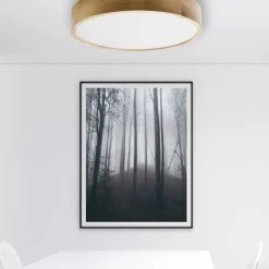 TEMAR LIGHTING Loftlamper|Loftlamper > Loftlampe Cleo DR475, IP20, sensor, Ø 48 cm, egetræ
