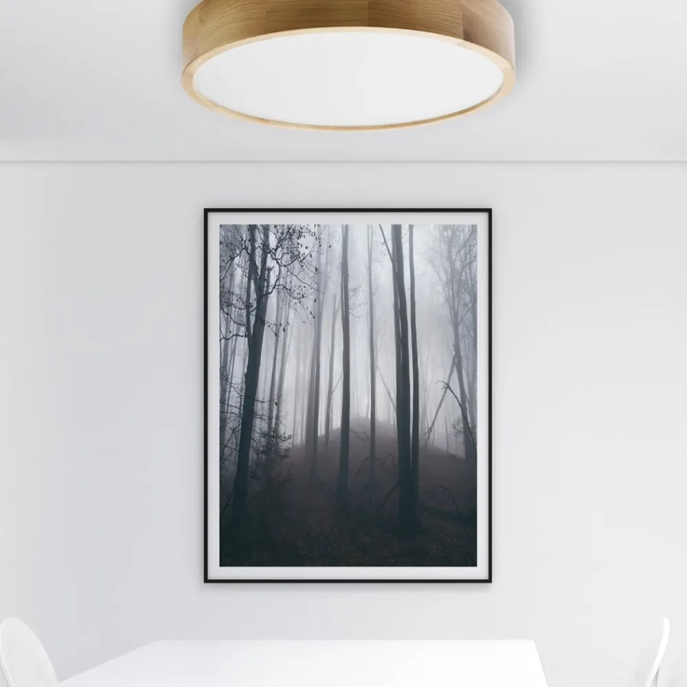 TEMAR LIGHTING Loftlamper|Loftlamper > Loftlampe Cleo DR475, IP20, sensor, Ø 48 cm, egetræ