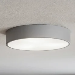 Loftlamper ^ TEMAR LIGHTING Loftlampe Cleo 400, grå, sensor, IP20, Ø 40 cm, metal