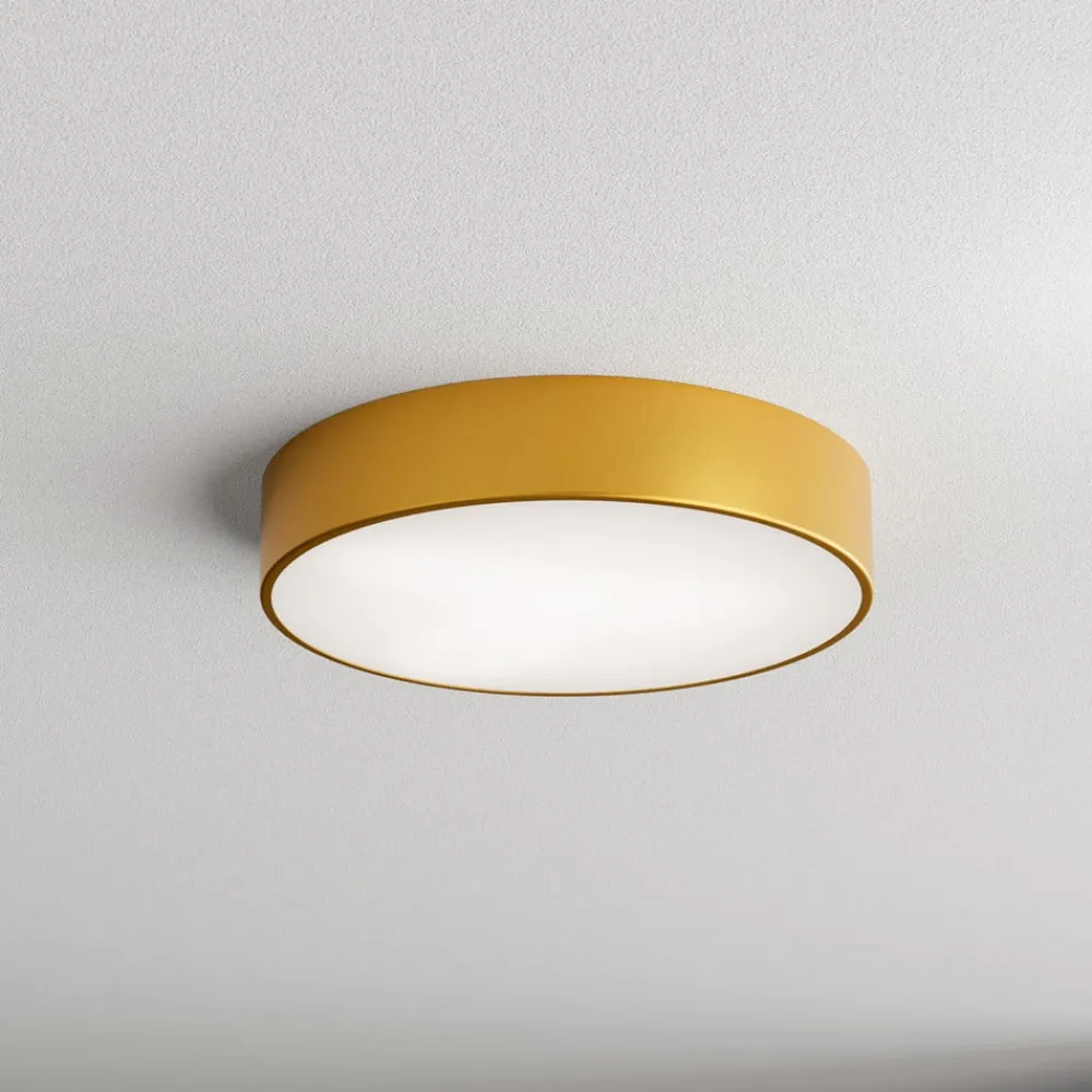 TEMAR LIGHTING Loftlamper > Loftlampe Cleo 400, guld, sensor, IP54, Ø 40 cm, metal