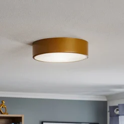 TEMAR LIGHTING Loftlamper|Loftlamper > Loftlampe Cleo 300, guld, sensor, IP20, Ø 30 cm, metal