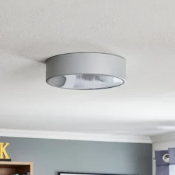 TEMAR LIGHTING Gang|Loftlamper > Loftlampe Cleo 300, IP54, Ø 30 cm grå