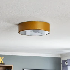 Loftlamper ^ TEMAR LIGHTING Loftlampe Cleo 300, IP54, Ø 30 cm guld