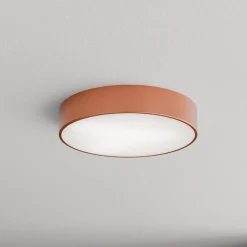 Loftlamper ^ TEMAR LIGHTING Loftlampe Cleo 400, kobber, sensor, IP54, Ø 40 cm, metal