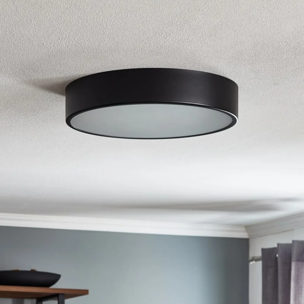 TEMAR LIGHTING Loftlamper|Loftlamper > Loftlampe Cleo 400, sort, sensor, IP20, Ø 40 cm, metal