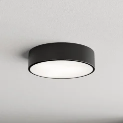 TEMAR LIGHTING Gang|Loftlamper > Loftlampe Cleo 300, sort, sensor, IP54, Ø 30 cm, metal