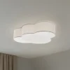 TK Lighting Loftlamper > Loftlampe Cloud, beige, 63 cm lang, tekstil, sky, E27