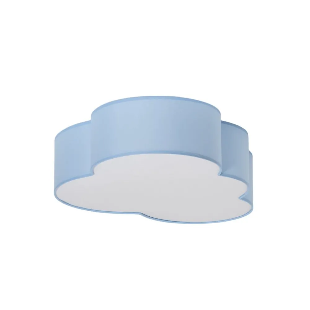 TK Lighting Loftlamper|Loftlamper > Loftlampe Cloud, blå, 63 cm lang, tekstil, sky, E27