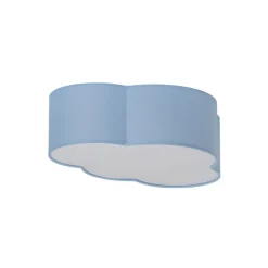 Loftlamper ^ TK Lighting Loftlampe Cloud, blå, 43 cm lang, tekstil, sky, E27