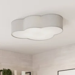 TK Lighting Loftlamper > Loftlampe Cloud i tekstil, længde 62 cm, grå