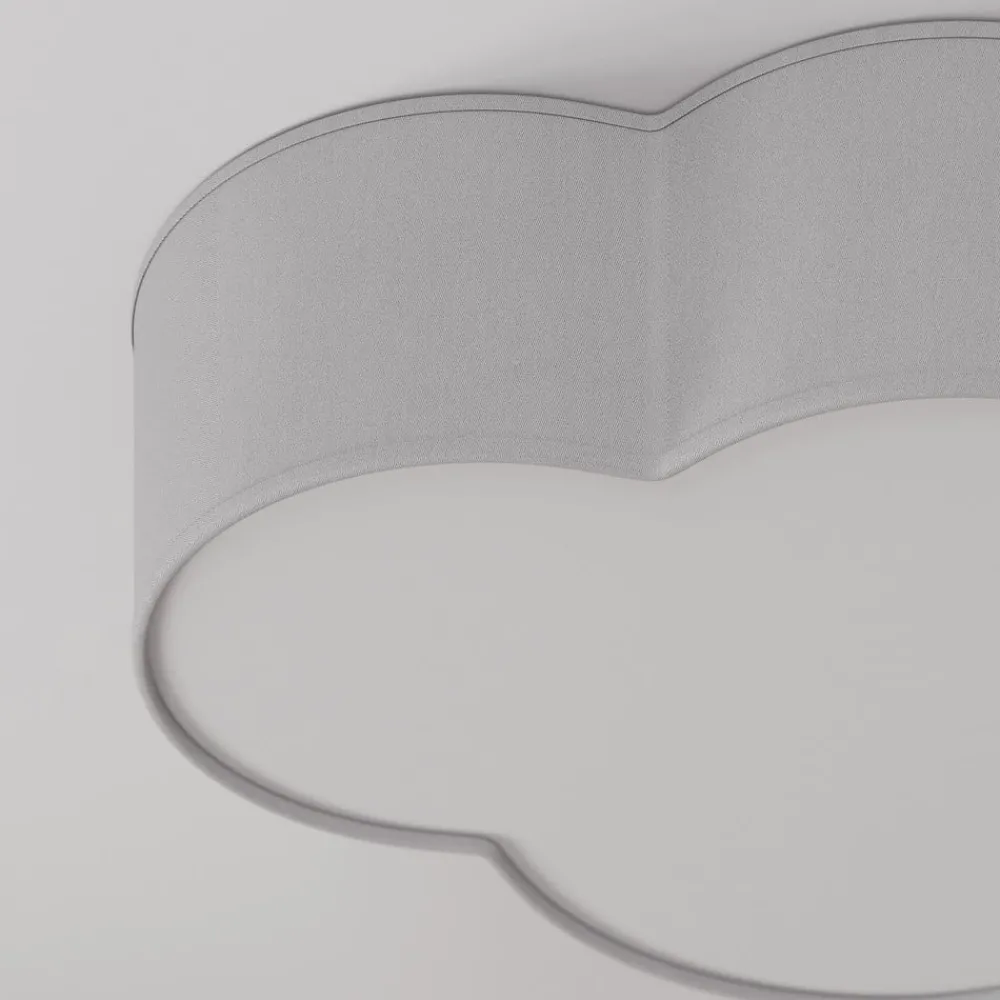TK Lighting Loftlamper > Loftlampe Cloud i tekstil, længde 62 cm, grå
