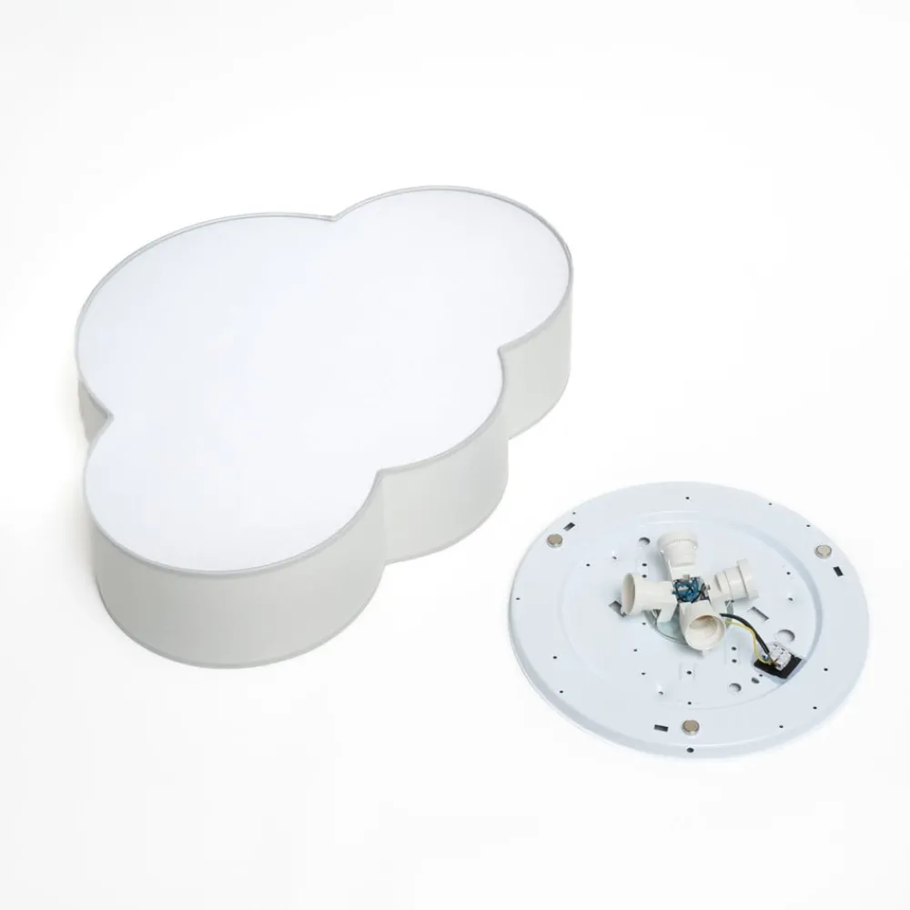 TK Lighting Loftlamper > Loftlampe Cloud i tekstil, længde 62 cm, grå