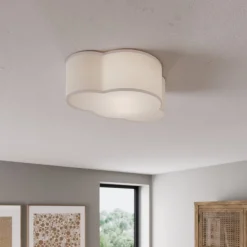 TK Lighting Gang|Loftlamper > Loftlampe Cloud i tekstil, længde 41 cm, grå