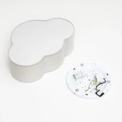 TK Lighting Gang|Loftlamper > Loftlampe Cloud i tekstil, længde 41 cm, grå