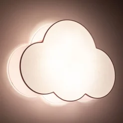 TK Lighting Loftlamper|Loftlamper > Loftlampe Cloud, lyserød, 63 cm lang, tekstil, sky, E27