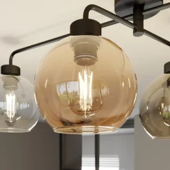 TK Lighting Gang|Loftlamper > Loftlampe Cubus med 4 lyskilder klar/rav/grå