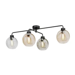 TK Lighting Gang|Loftlamper > Loftlampe Cubus med 4 lyskilder klar/rav/grå