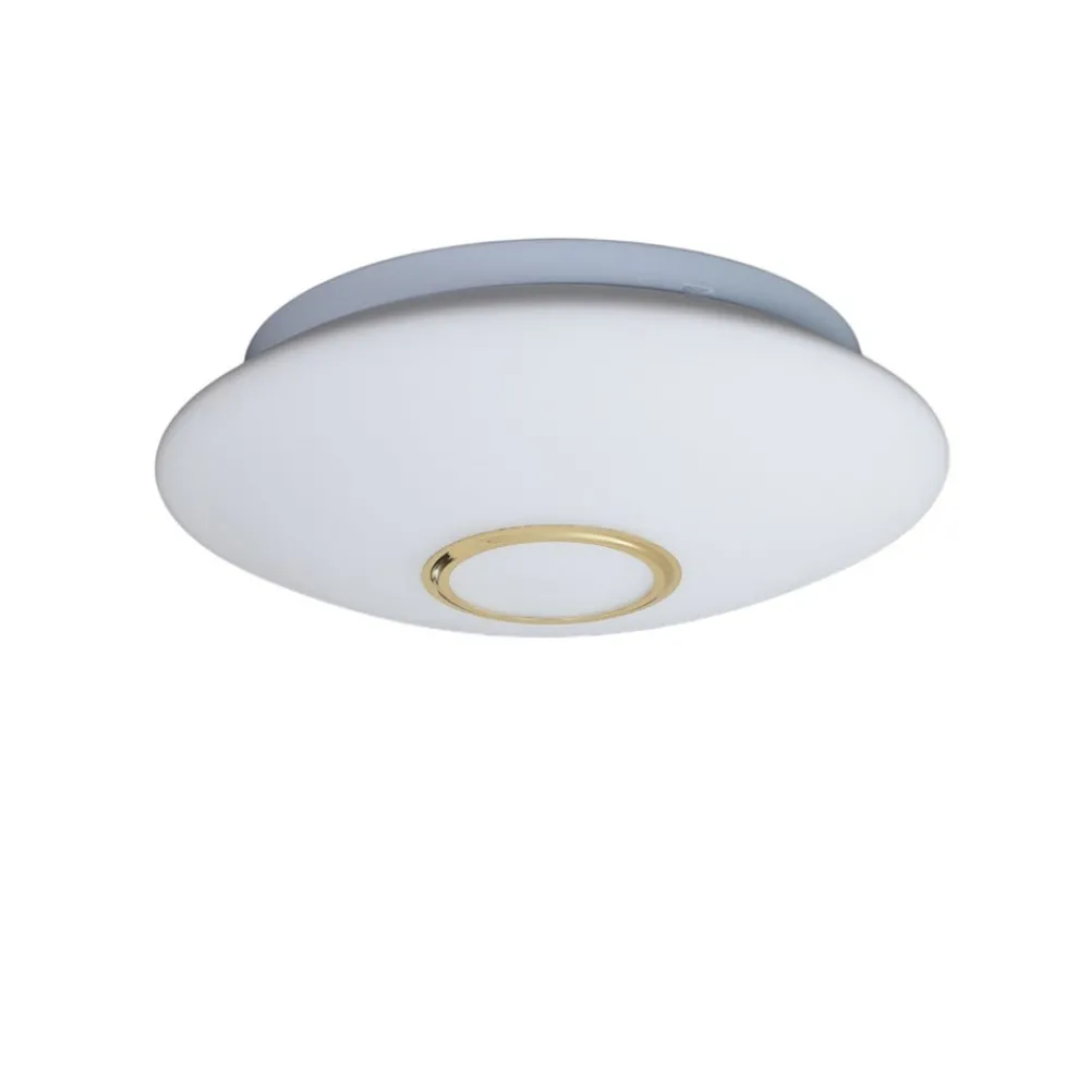 Argon Loftlamper|Loftlamper > Loftlampe Cyril i glas, hvid-messing