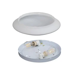 Argon Loftlamper|Loftlamper > Loftlampe Cyril i glas, hvid-messing