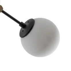 Opviq Loftlamper|Loftlamper > Loftlampe Damar, sort, glas, 2 lyskilder, længde 44 cm
