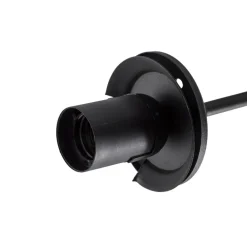 Opviq Loftlamper|Loftlamper > Loftlampe Damar, sort, glas, 2 lyskilder, længde 44 cm