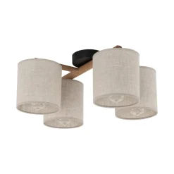 TK Lighting Loftlamper > Loftlampe Deva, 4 lyskilder, tekstil