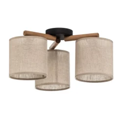 Loftlamper|Loftlamper ^ TK Lighting Loftlampe Deva, tekstil, 3 lyskilder