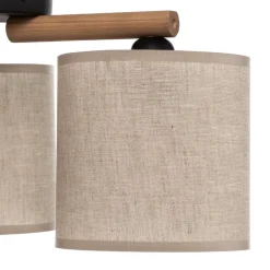 Loftlamper|Loftlamper ^ TK Lighting Loftlampe Deva, tekstil, 3 lyskilder