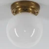 Berliner Messinglampen Loftlamper|Loftlamper > Loftlampe D99-115 op B med opalfarvet glasskærm